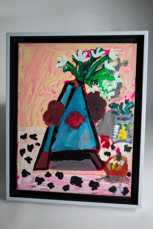 3D Triangle and Apple (Framed)