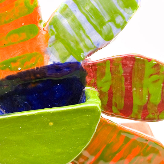 Ceramic Flower Wall Pocket