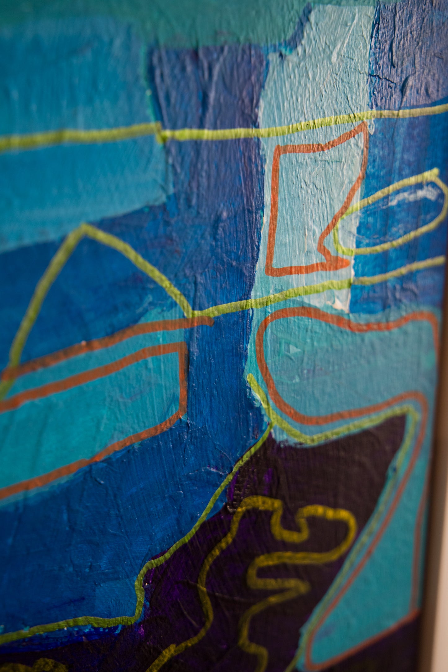 Hang Ten (Abstract Wave) (Framed)