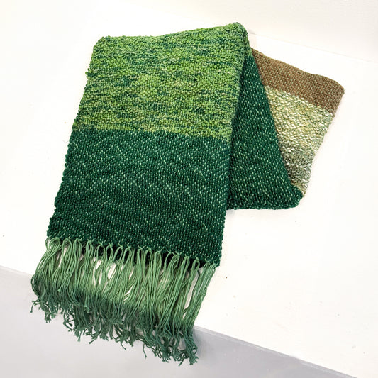 Woven Green Table Runner