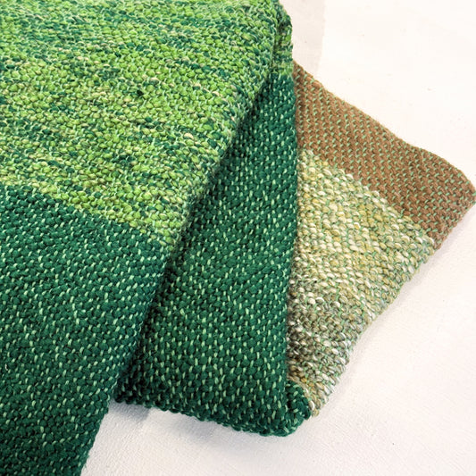 Woven Green Table Runner