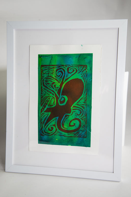 Swimming Octopus (Framed)