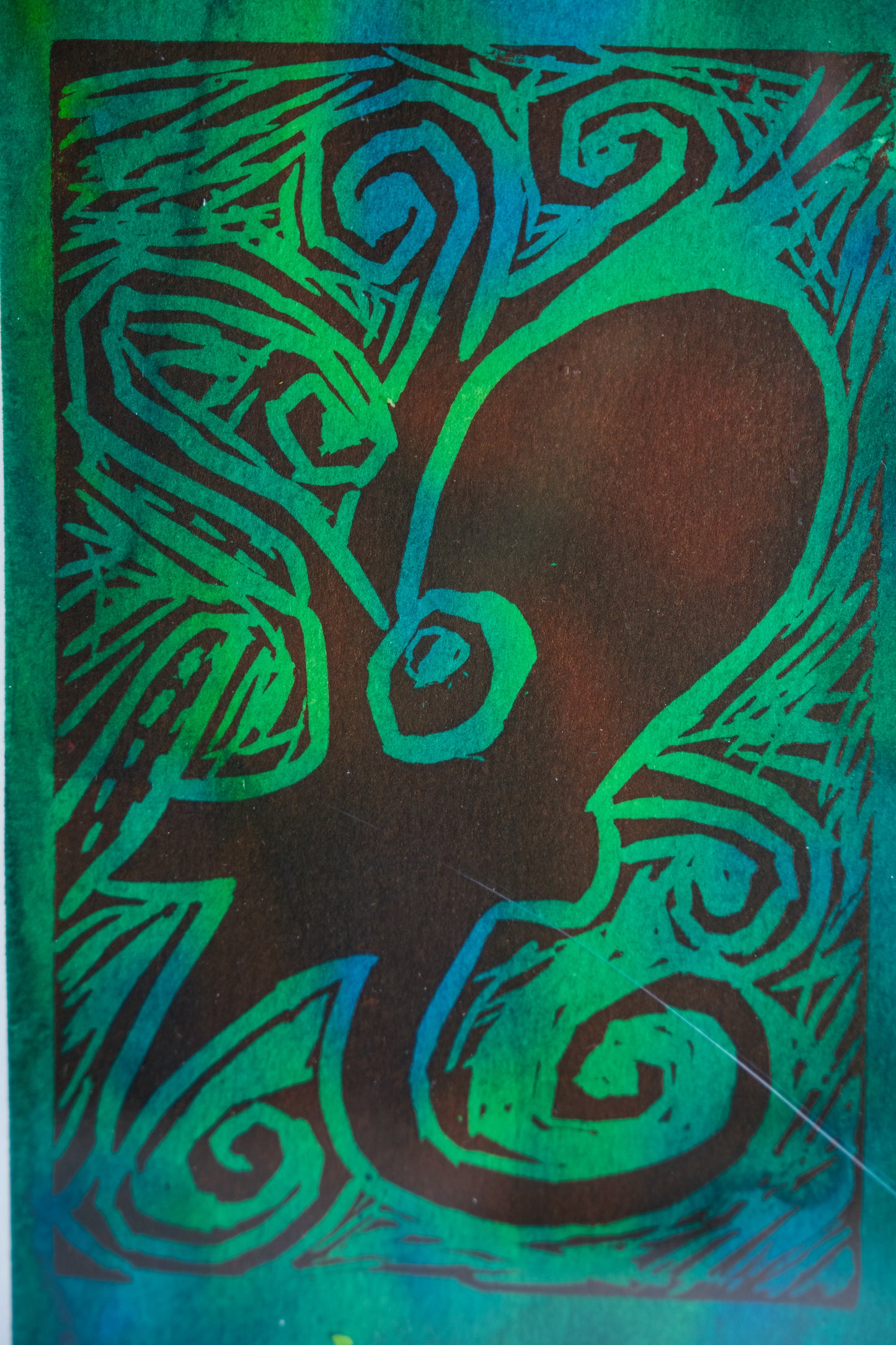 Swimming Octopus (Framed)