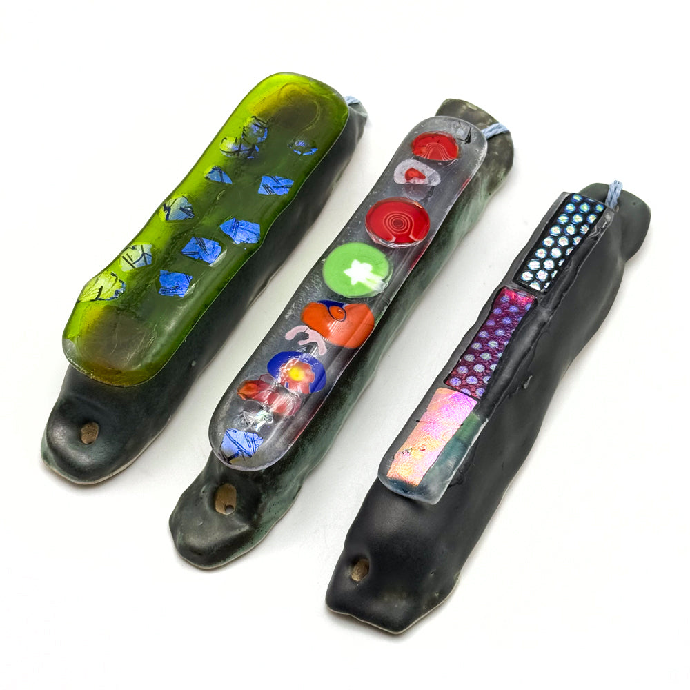 Fused Glass and Ceramic Mezuzah