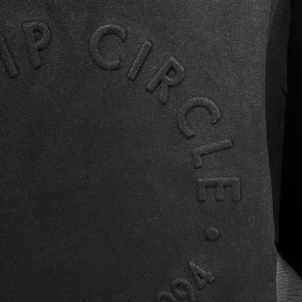 Black Embossed Friendship Circle Sweatshirt