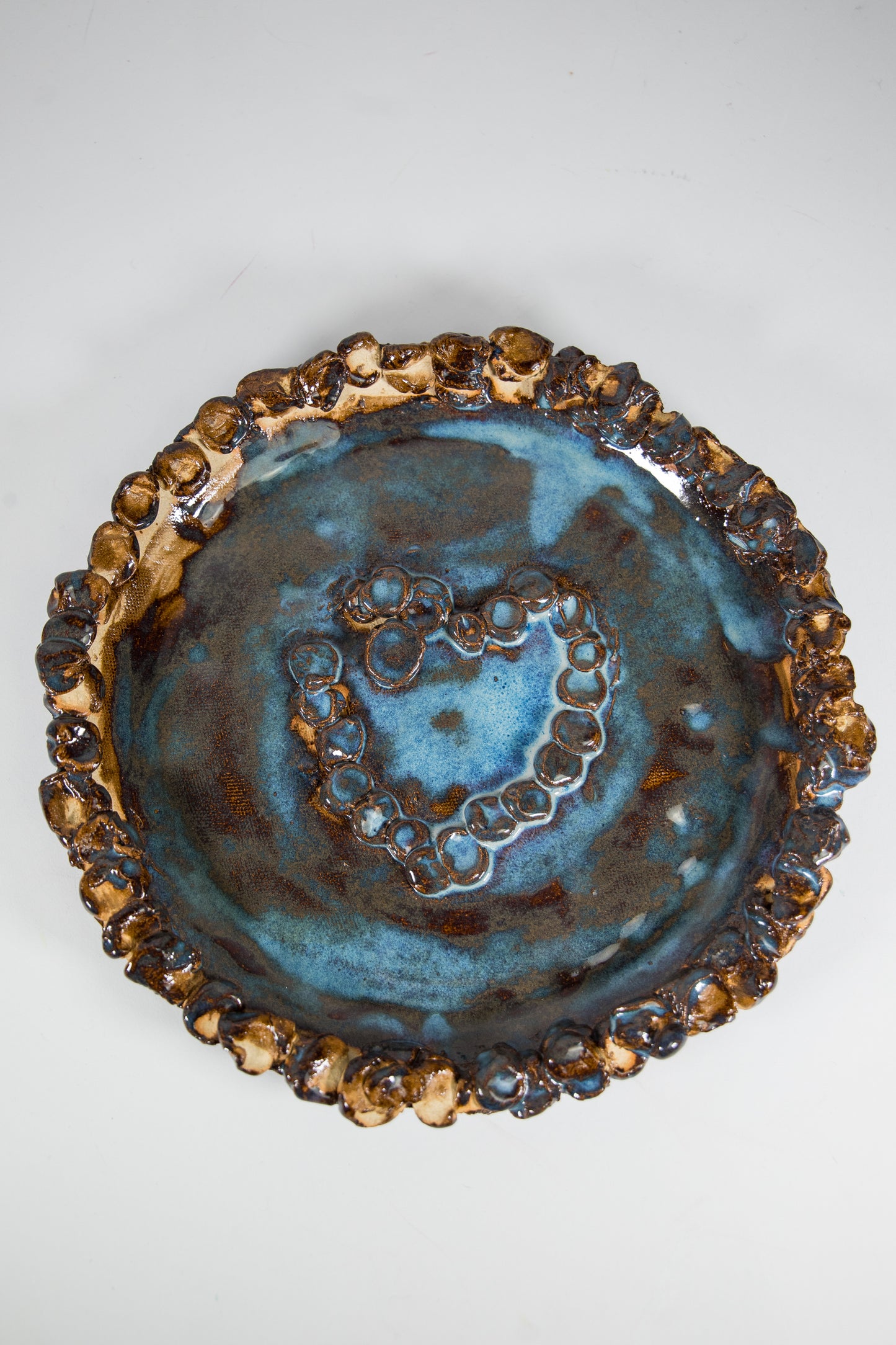 Textured Heart Decorative Plate