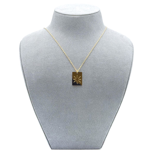 Soul Starburst Necklace, Gold Plate