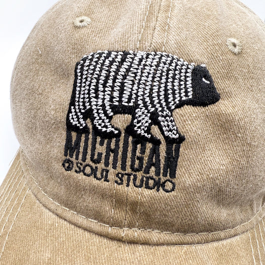 Michigan Embroidered Bear Hat