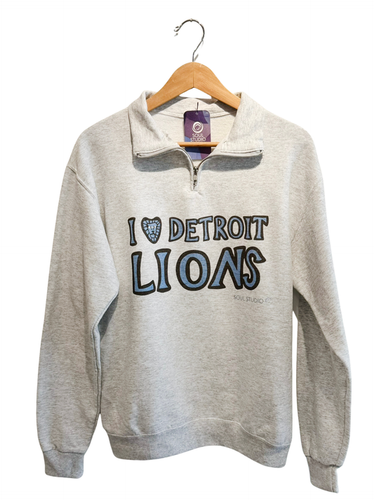 I Heart Detroit Lions Quarter Zip