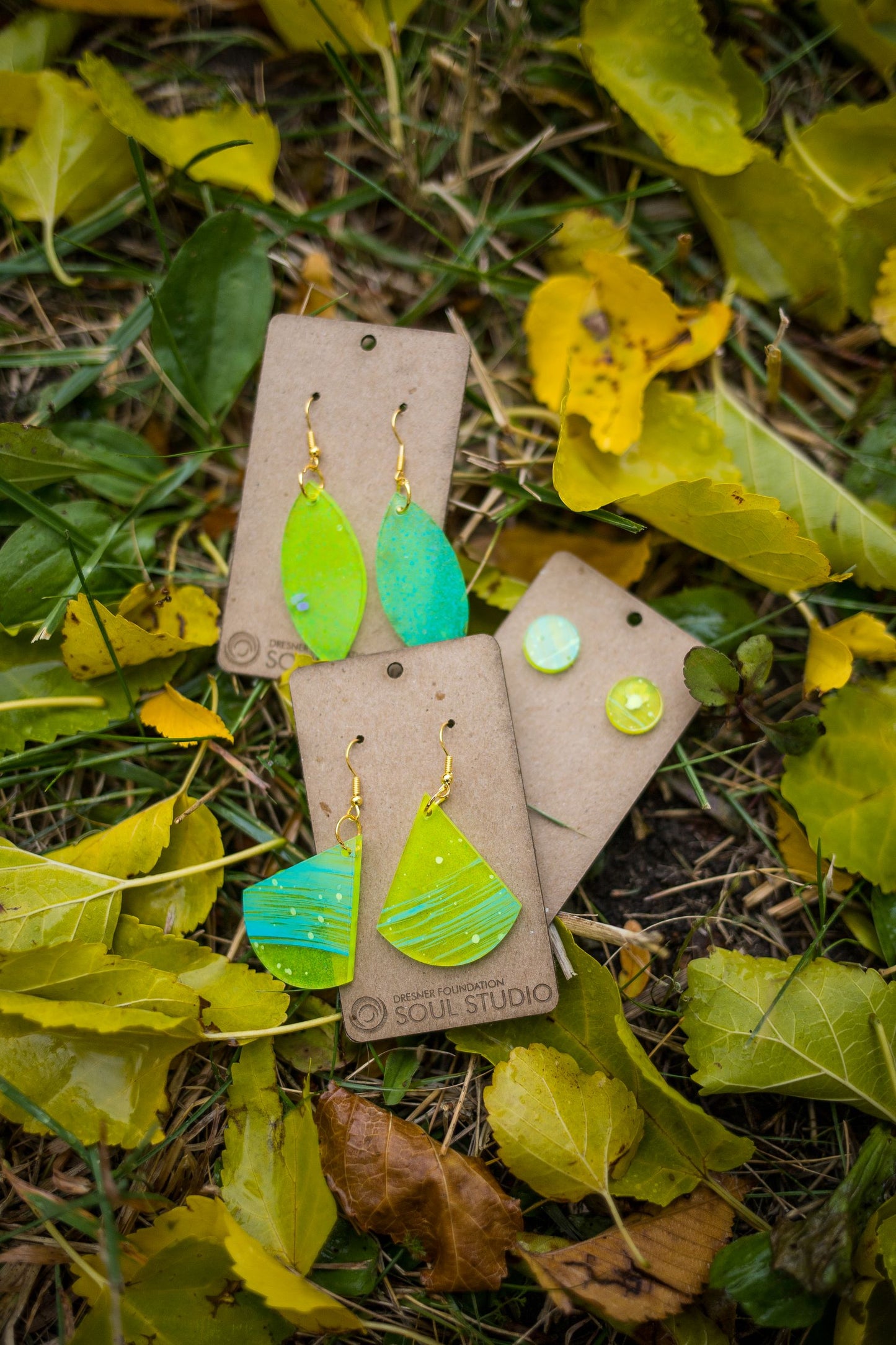 Abstract Geometric Dangle Earrings