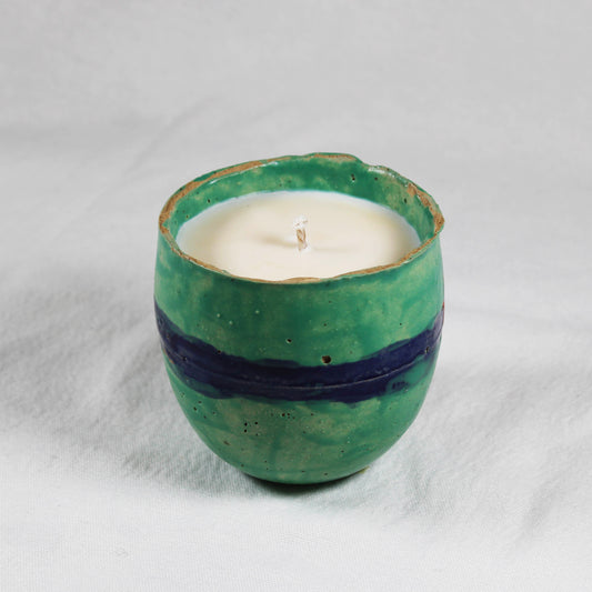 Hand Poured Our World Ceramic Candle