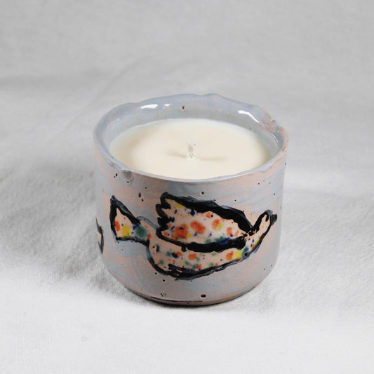 Hand Poured Our World Ceramic Candle