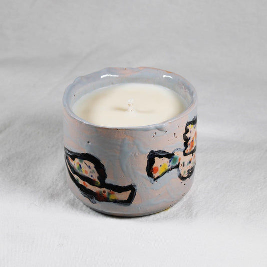 Hand Poured Our World Ceramic Candle