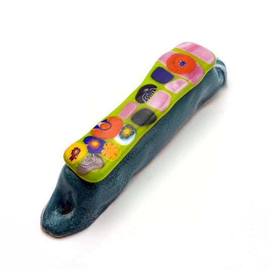 Fused Glass and Ceramic Mezuzah