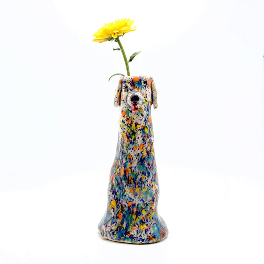 Ceramic Dog Vase