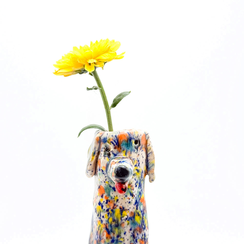 Ceramic Dog Vase
