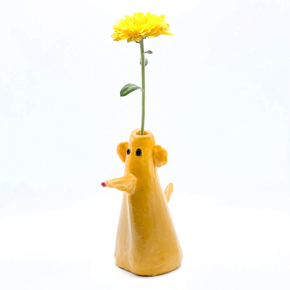 Ceramic Dog Vase