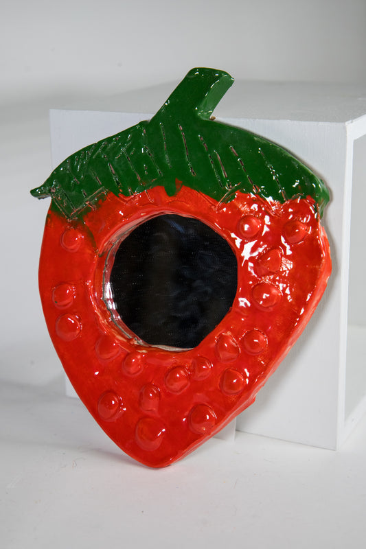 Strawberry Ceramic Mirror
