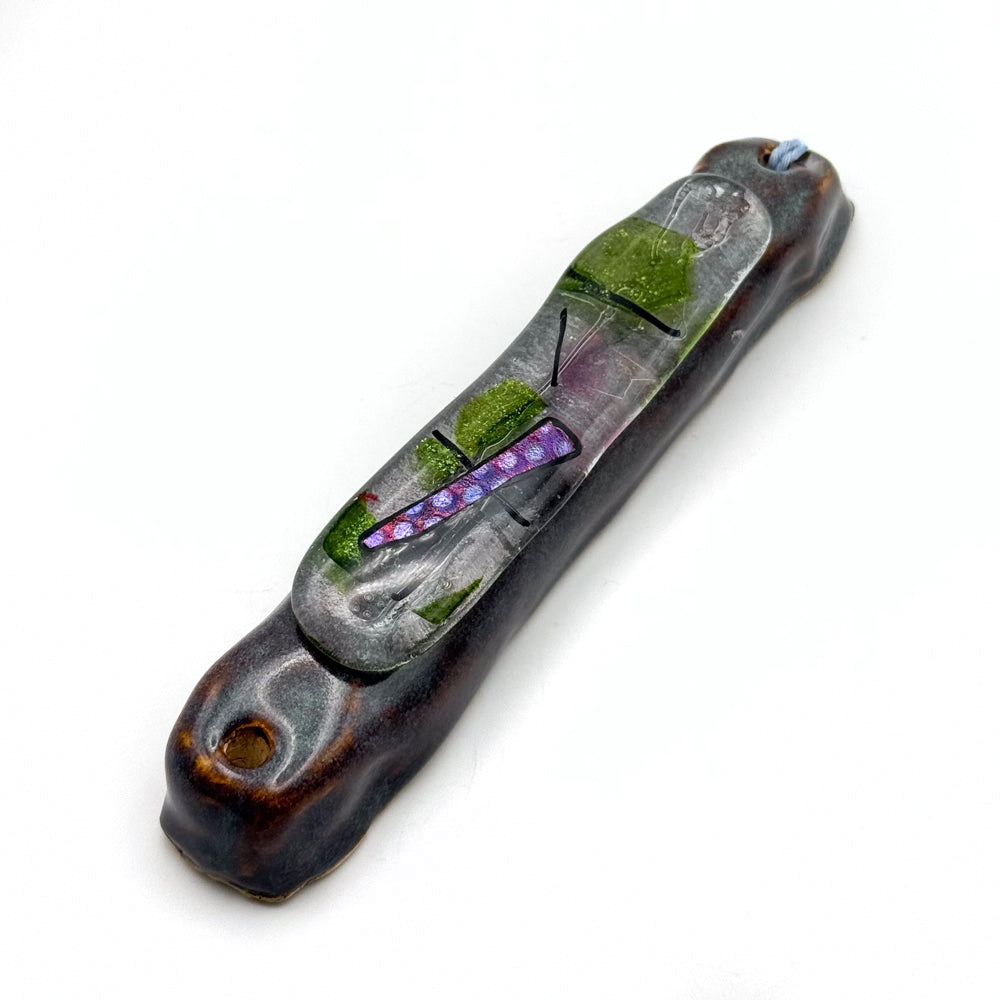 Fused Glass and Ceramic Mezuzah