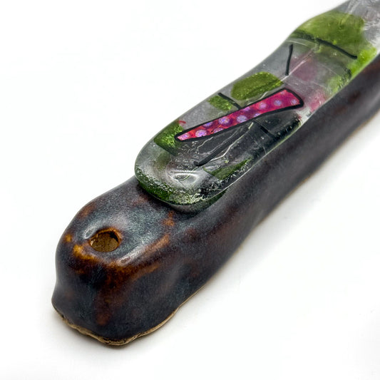 Fused Glass and Ceramic Mezuzah
