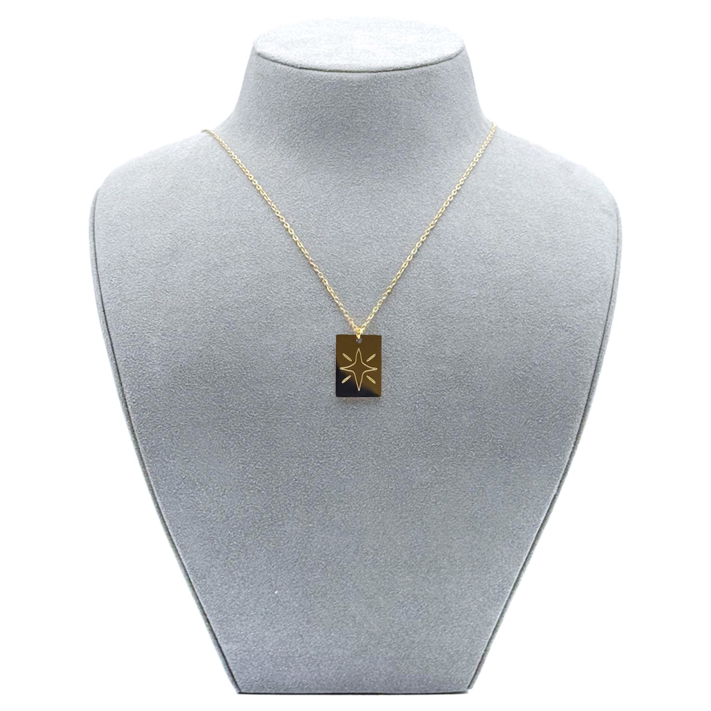 Soul Starburst Necklace, Gold Plate