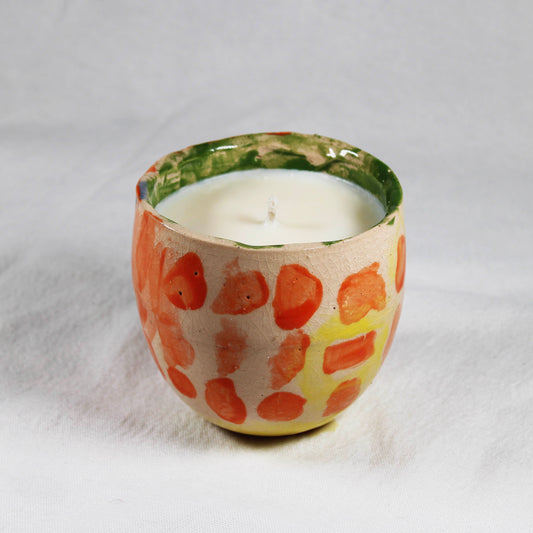 Hand Poured Our World Ceramic Candle