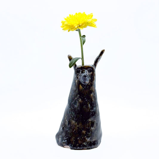Ceramic Dog Vase
