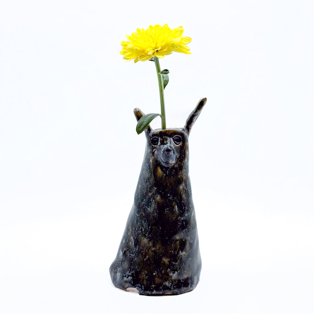 Ceramic Dog Vase