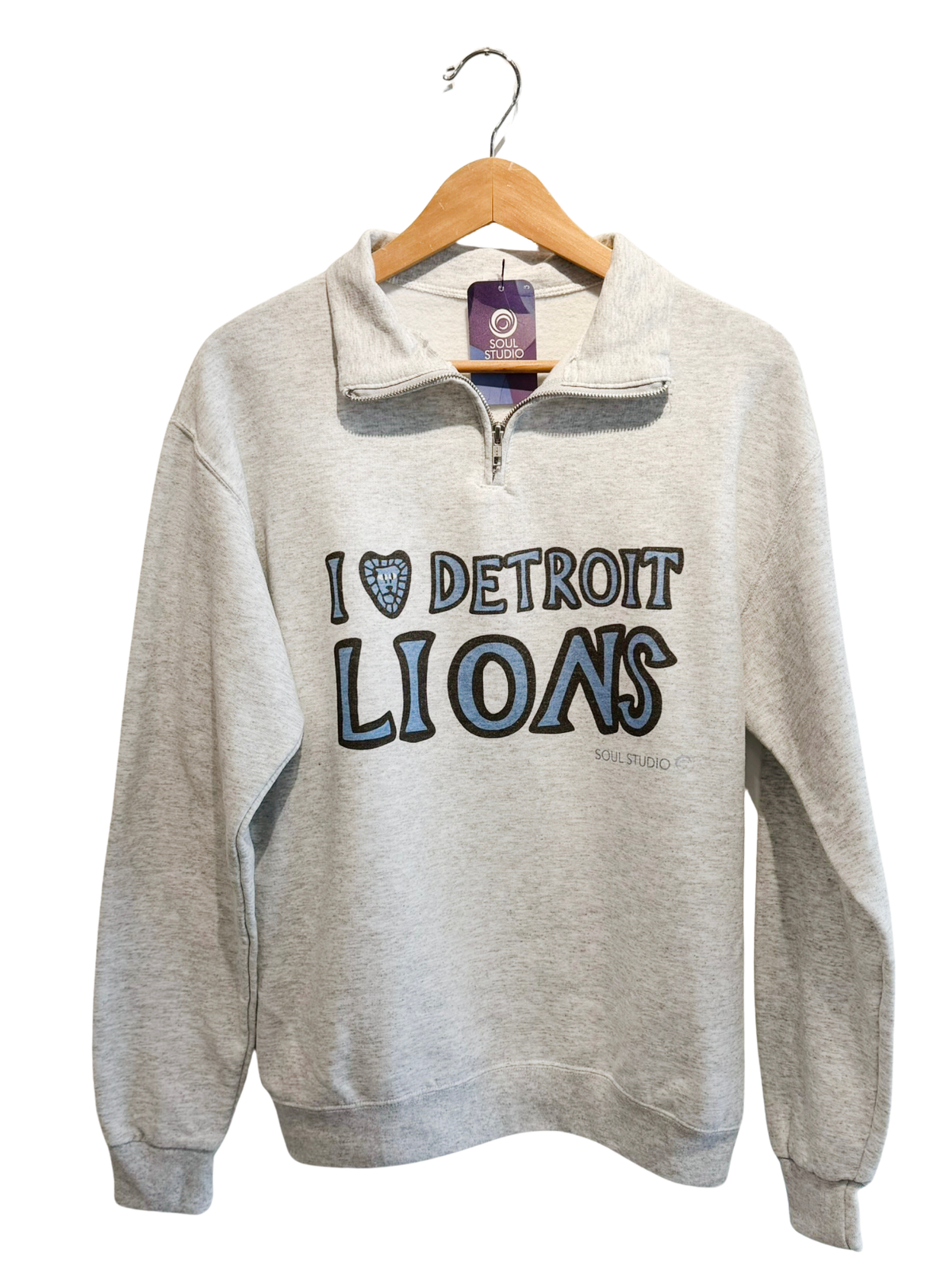 I Heart Detroit Lions Quarter Zip