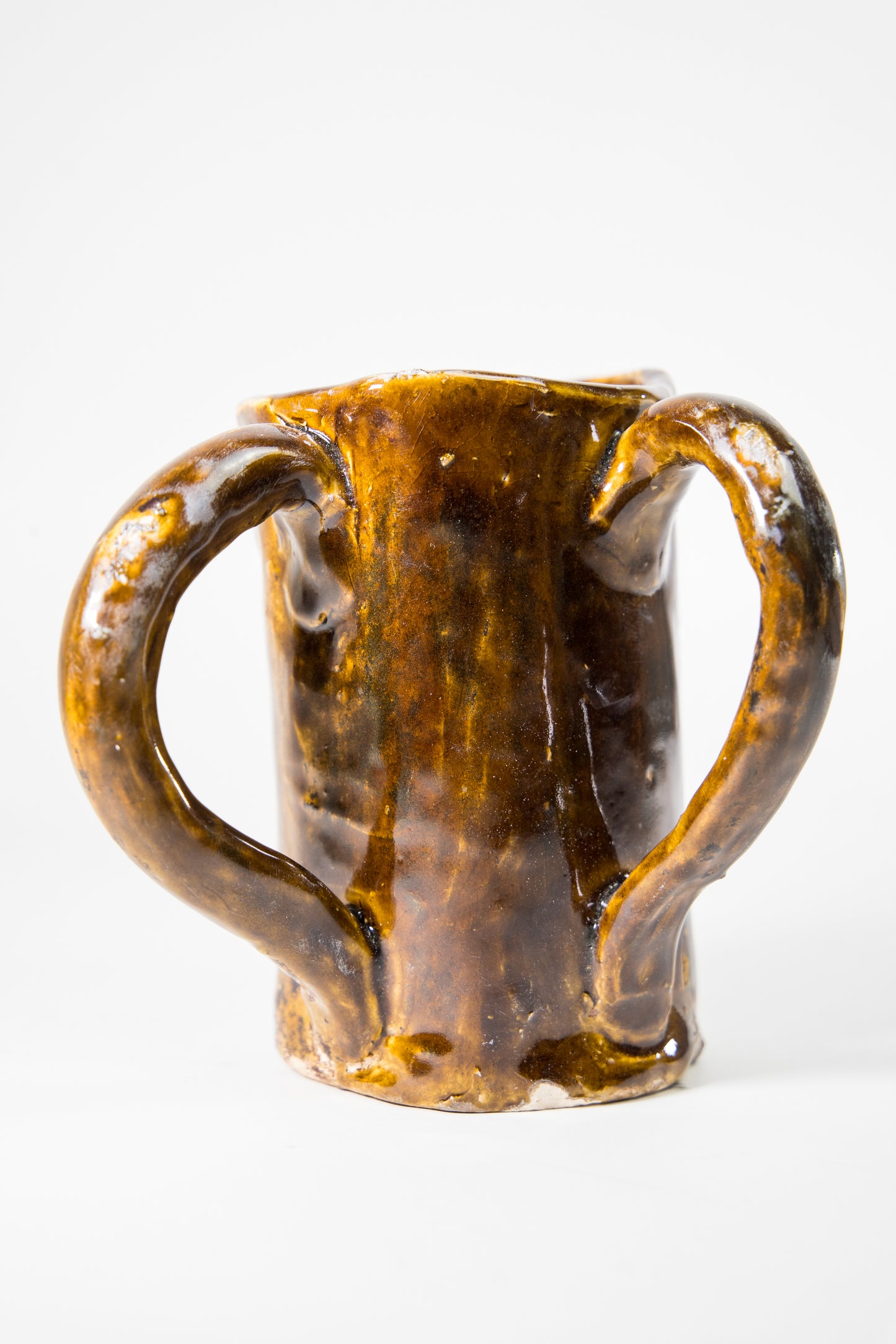 Brown Ceramic Washing Cup