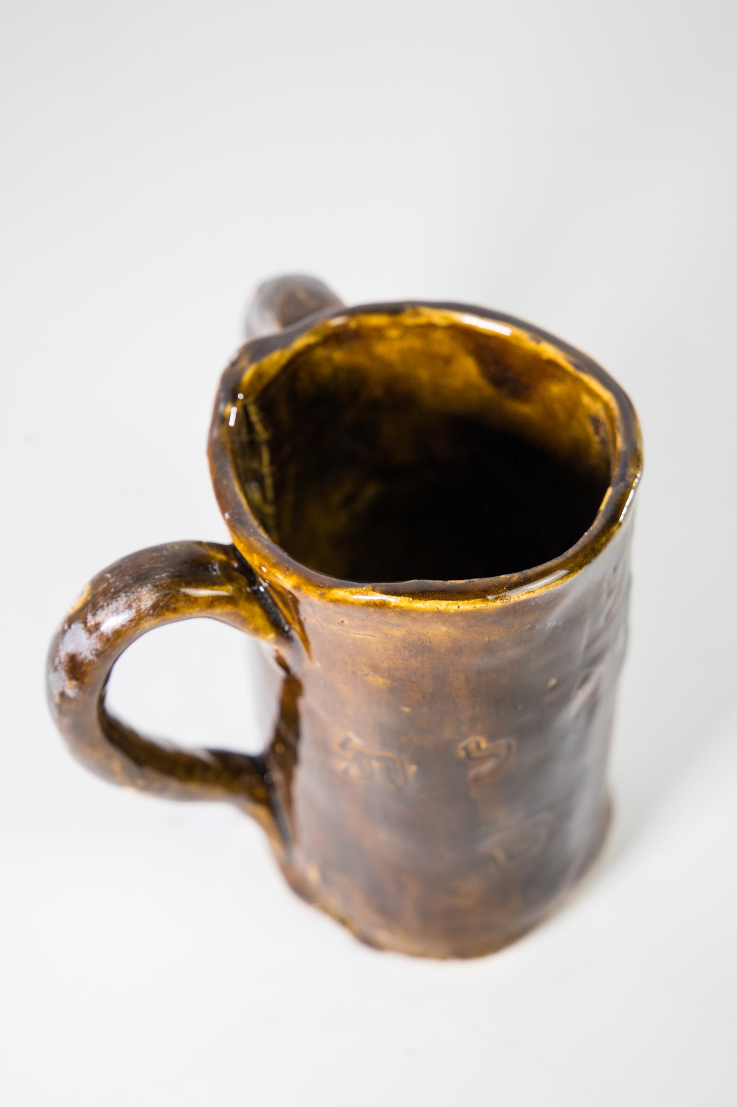 Brown Ceramic Washing Cup