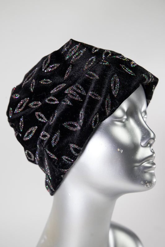 Black & Glittered Hat