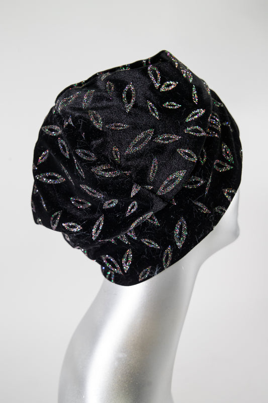 JSL - Black & Glittered Hat