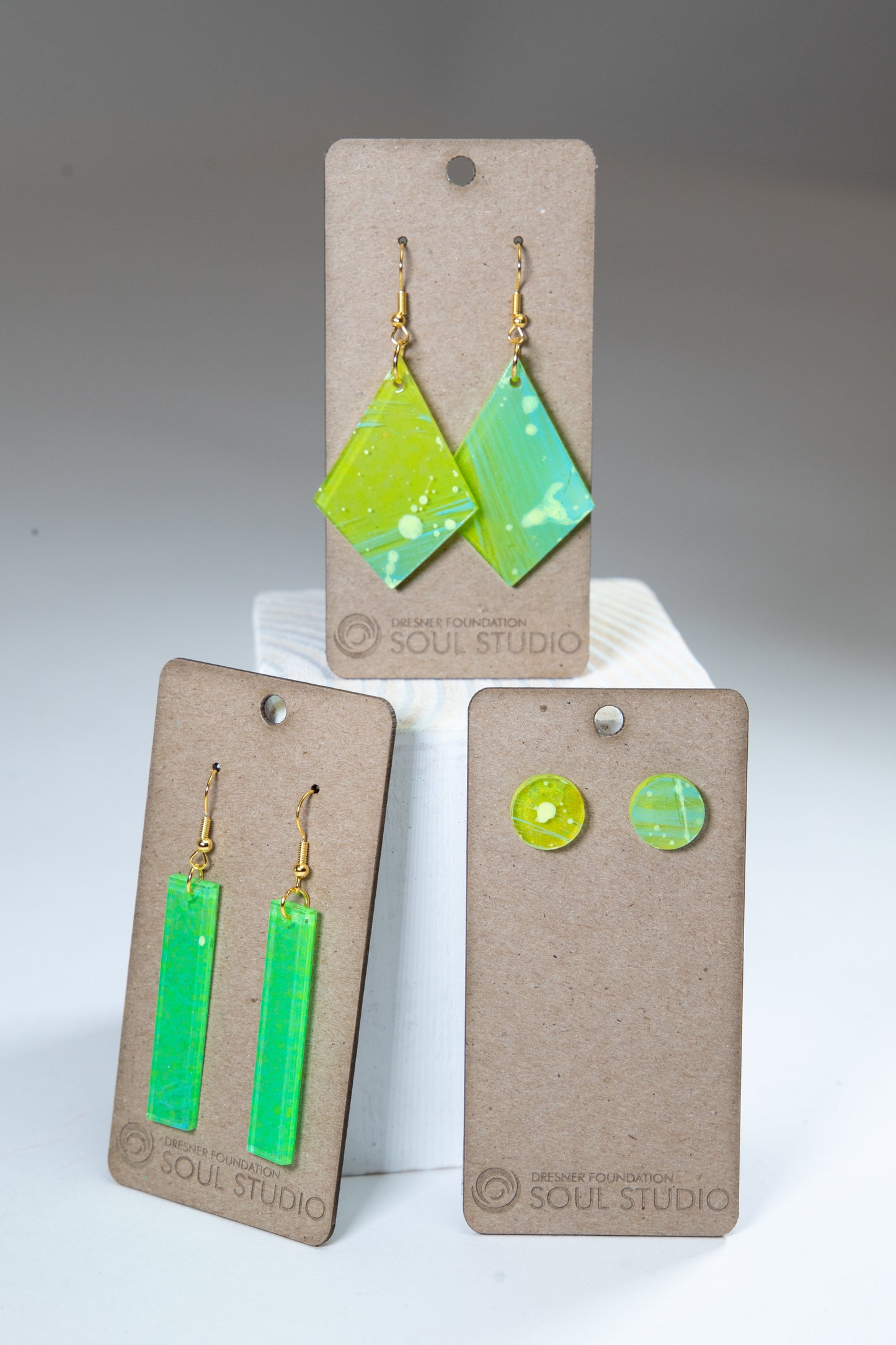 Abstract Geometric Dangle Earrings