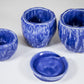 Blue Stacking Bowls with Small Saucer